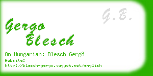 gergo blesch business card